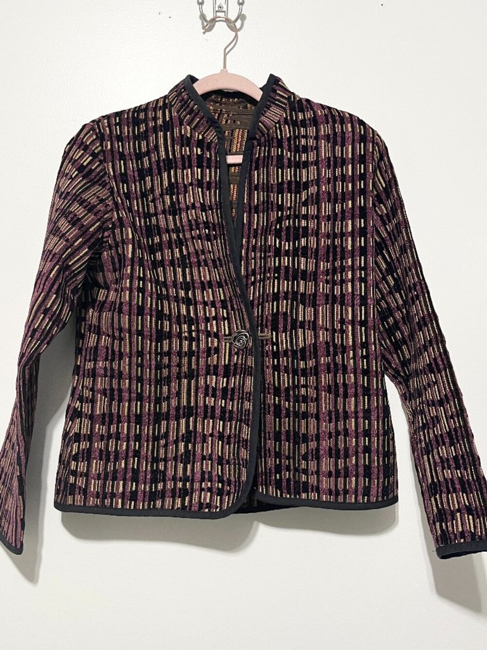 Womens Reversible Artsy Boho Jacket S Indie Studio Gallery Maximalist Eclectic
